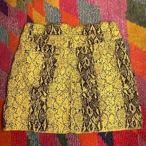 Snake skin mini skirt